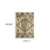 10' X 13' Tan And Gold Central Medallion Indoor Area Rug