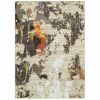 10' X 13' Beige and Black Power Loom Area Rug