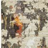 10' X 13' Beige and Black Power Loom Area Rug