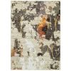 10' X 13' Beige and Black Power Loom Area Rug