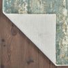 10' X 14' Blue And Gray Abstract Splash Indoor Area Rug