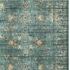 10' X 13' Peacock Blue And Ivory Indoor Area Rug