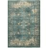 10' X 13' Peacock Blue And Ivory Indoor Area Rug