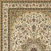 5' X 8' Ivory Beige Machine Woven Oriental Indoor Area Rug