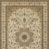 5' X 8' Ivory Beige Machine Woven Oriental Indoor Area Rug