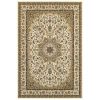 7' X 10' Ivory Beige Machine Woven Oriental Indoor Area Rug