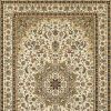 9' X 12' Ivory Beige Machine Woven Oriental Indoor Area Rug