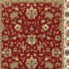5' X 8' Red and Ivory Oriental Power Loom Area Rug