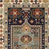 3' X 5' Blue Ivory Machine Woven Medallion Indoor Area Rug