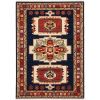 2' X 3' Blue Red Machine Woven Medallions Indoor Area Rug