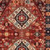 2' X 3' Red Blue Machine Woven Oriental Indoor Area Rug