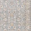 3' X 5' Blue Ivory Machine Woven Floral Oriental Indoor Area Rug