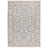 5' X 8' Blue Ivory Machine Woven Floral Oriental Indoor Area Rug