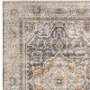 8' Grey Blue Machine Woven Medallion Indoor Runner Rug