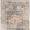 6' X 9' Grey Blue Machine Woven Medallion Indoor Area Rug