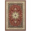 1' X 3' Red Ivory Machine Woven Oriental Indoor Area Rug