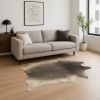 6' X 7' Gray Natural Cowhide Area Rug