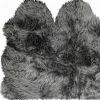 3' X 5' Gray Natural Sheepskin Area Rug