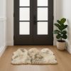 3' X 5' Brown Ombre Natural Sheepskin Area Rug