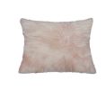 Set Of Two  Blush Natural Sheepskin Square Pillows