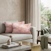 Set of Two 12" X 20" Blush Cowhide Throw Pillow