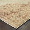 10' X 13' Ivory And Pink Medallion Area Rug