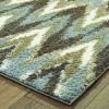 4' X 6' Gray And Taupe Ikat Pattern Area Rug