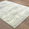10' X 13' Ivory And Gray Abstract Strokes Area Rug