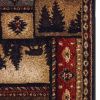 2' X 8' Black And Brown Nature Lodge Runner Rug