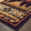 5' X 7' Brown and Black Area Rug