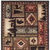 10' X 13' Black And Brown Nature Lodge Area Rug