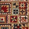 2' X 8' Brown And Red Ikat Patchwork Runner Rug