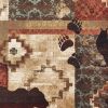8' X 10' Rustic Brown Animal Lodge Area Rug