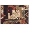 2' X 3' Green and Ivory Animal Print Power Loom Area Rug
