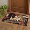 2' X 3' Green and Ivory Animal Print Power Loom Area Rug
