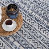 15' Navy Blue Abstract Runner Rug