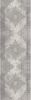2' X 10' Gray Distressed Medallion Runner Rug