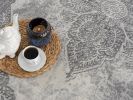 2' X 20' Gray Distressed Medallion Runner Rug