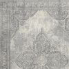2' X 4' Gray Distressed Medallion Area Rug