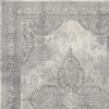 5' X 8' Gray Distressed Medallion Area Rug