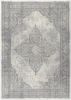 5' X 8' Gray Distressed Medallion Area Rug