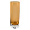 Amber Mouth Blown Bubble Glass Thick Walled Cylinder Vase