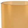 Amber Mouth Blown Bubble Glass Thick Walled Cylinder Vase