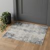 2' X 3' Navy And Beige Distressed Vines Scatter Rug