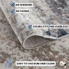 2' X 5' Navy Blue Distressed Striations Area Rug