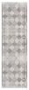 2' X 10' Gray Distressed Trellis Pattern Runner Rug