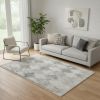 5' X 8' Gray Distressed Trellis Pattern Area Rug