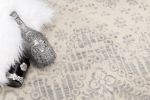 2' X 10' Ivory Distressed Ikat Pattern Runner Rug