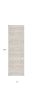 2' X 13' Ivory Distressed Ikat Pattern Runner Rug