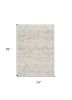2' X 3' Ivory Distressed Ikat Pattern Scatter Rug